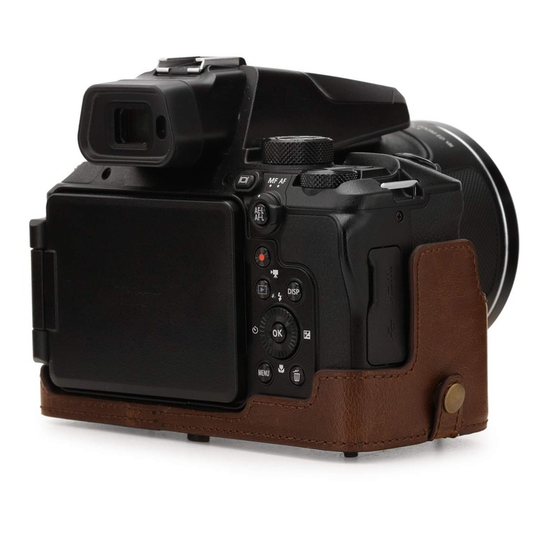 MegaGear Faux Leather Case Compatible with Nikon Coolpix P950 -