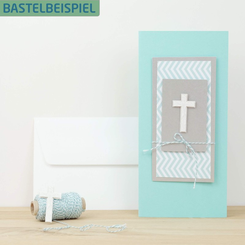 PAPERADO 50 envelopes dark blue ribbed light blue 100 g/m²