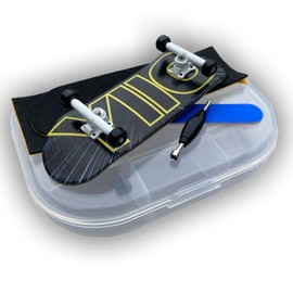 Yllo Hyperspace Complete 5 Ply Wood 100mm x 33mm Fingerboard with Upgraded 32mm Trucks, Lock Nuts, CNC Wheels