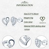 MOOFUN Irregular Love Cubic Zirconia Earrings 925 Sterling Silver Stud