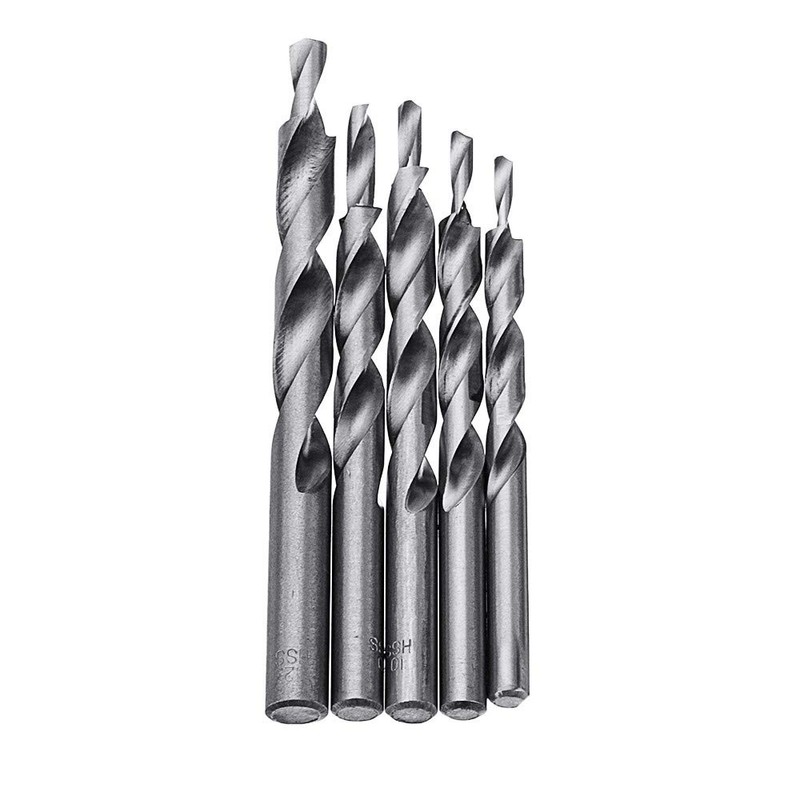 belupai 5 pieces 4-8/5-9/5-10/6-10/8-12 mm HSS twist step drill window