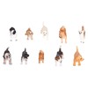 10PCS Mini Dog Figurines Toy Set Hand Painted Plastic Simulation