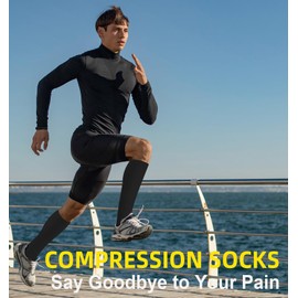 4 Pairs Copper Compression Socks for Women & Men Circulation 15-20 mmHg - Best Support for Nurses, Running