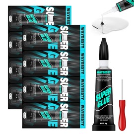 Super Glue Gel, All-Purpose Superglue Strong Adhesive Clear Glue for Wood,Rubber,Leather, Hard Plastic, Metal, Shoe, Repair Super Glue with Hole Opener 8PCS