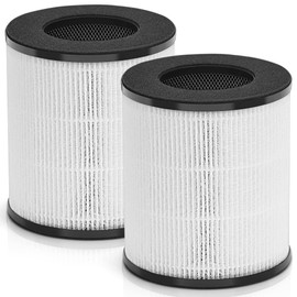 CL-6070A Replacement Filter Compatible with Tenergy Renair TAP01, Cool-Living CL-6070A, BEABA Nursery and Tredy TD-1300 Air Purifier with H13 True HEPA Filter for Home Pet Allergies, White, 2-Pack