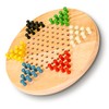 Chinese Checkers with Pegs - Solid Wood Travel Size -