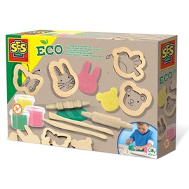 SES Creative 24917 Eco Dough with Wooden Tools