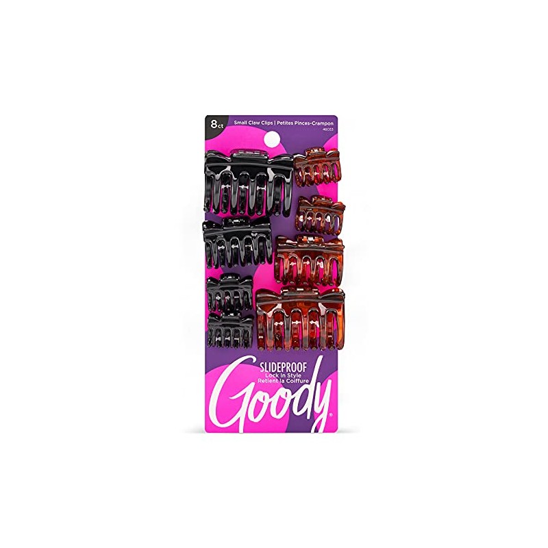 Goody Classics Claw Hair Clip, Assorted Sizes 8 On, 0.667