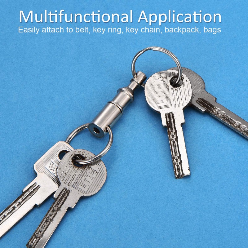 6 pieces key rings with quick release, removable key rings