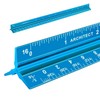 Architectural Scale Ruler, Imperial Measurements 12'', Laser-Etched Aluminum Architect Triangular