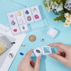 PH PandaHall 12 Gemstone Boxes with Case, 1x1 inch Square