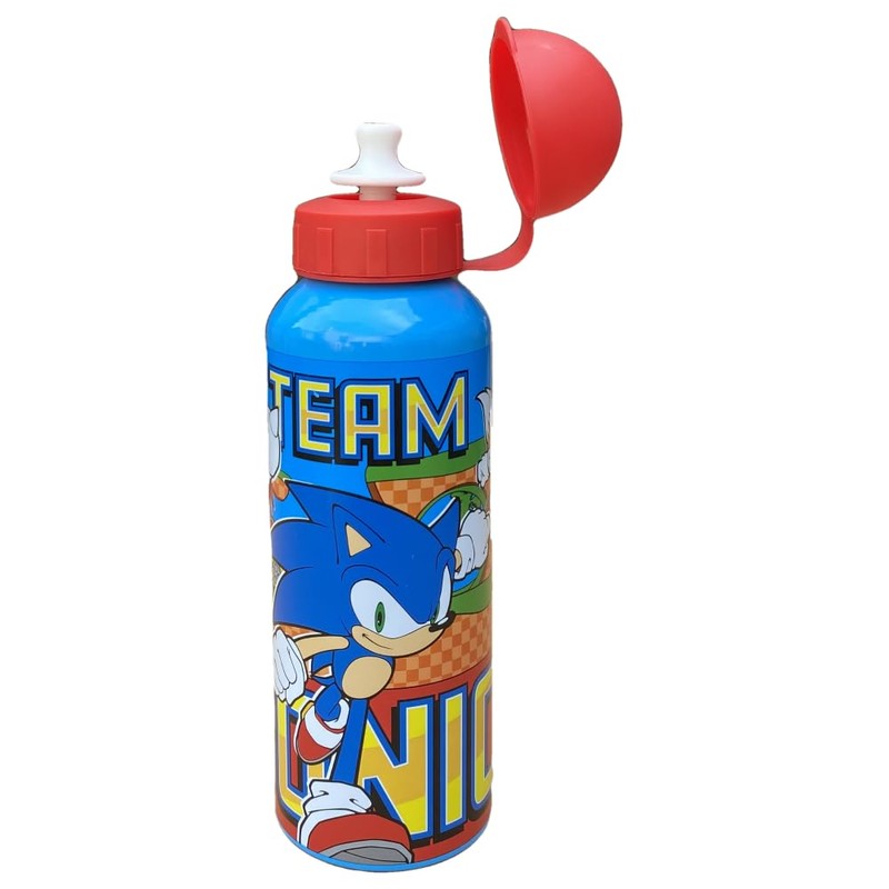 CARTOON Aluminium Drinking Bottle Sonic Bottle with Dummy for Children