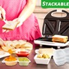 Szsrcywd 40 Sets Double Compartment Condiment Containers with Lids,Plastic Snack