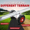 Rolling Gate Wheel, 8-Inch Rubber Wheel Carrier for Driveway Chain
