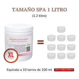 Mascarilla Facial Spa Tepezcohuite + Arcilla Reparador 1.2kg Normal