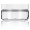 Clear PET Plastic (BPA Free) Refillable Low Profile Jar with
