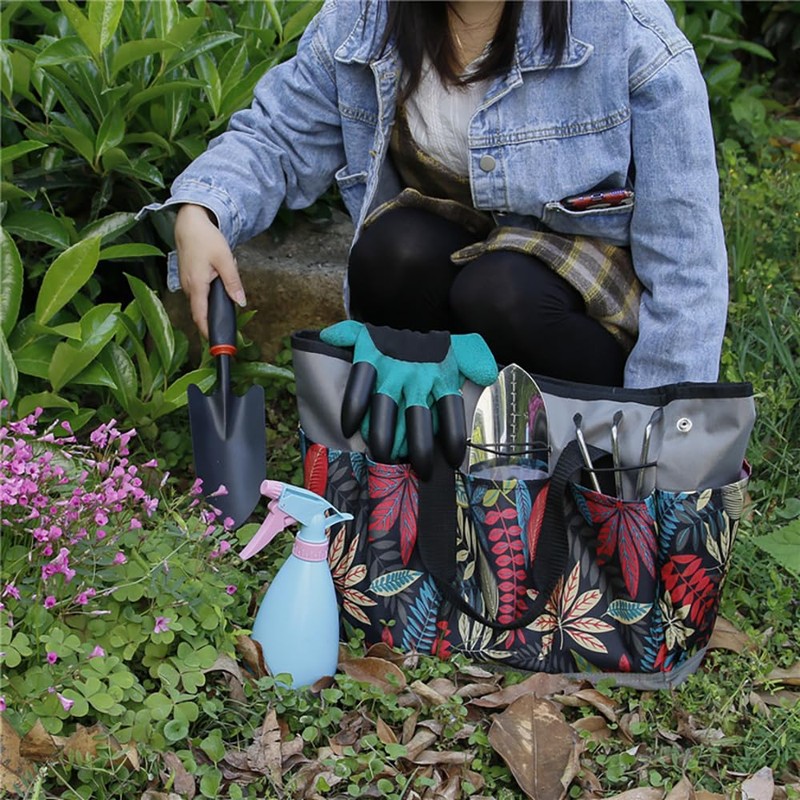 Gardening Storage Bag Portable Garden Tool Bag with Handle and