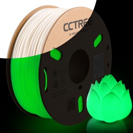 CCTREE High Speed TPU Filament 1.75MM, Soft TPU Flexible 3D Printing Filament Shore 95A,1kg Spool, Dimensional Accuracy +/- 0.03mm for Bambu lab 3D Printer Glow in Dark Green