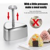 Lyfengdeam Onigiri Mold Stainless Steel, Musubi Mold Rice Mold Kit,