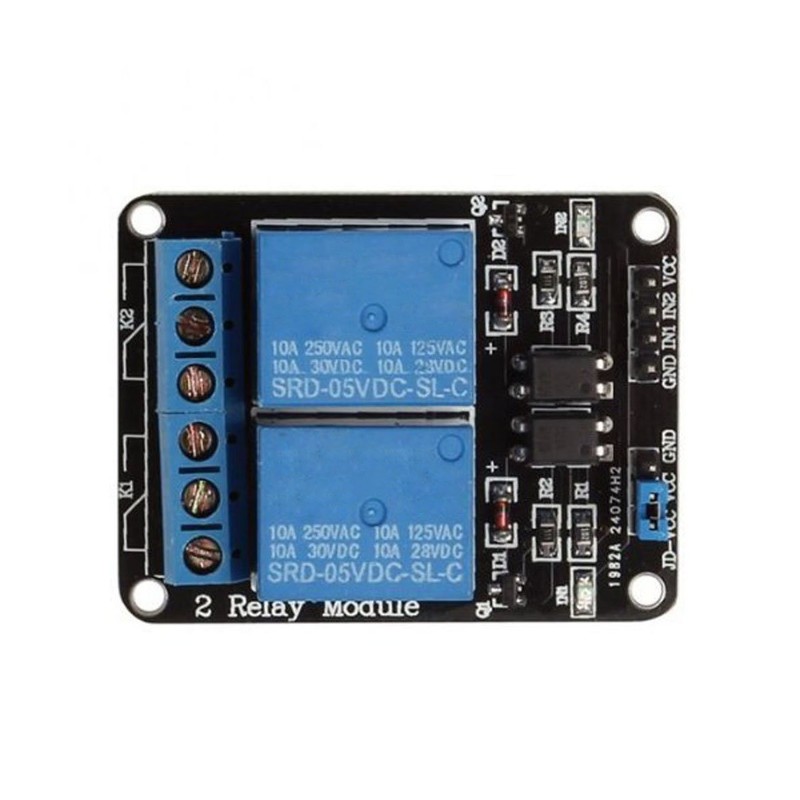 HALJIA 5V 10A 2-Channel Relay Module w/Optical Coupling Protection Expansion