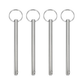 sourcing map Quick Release Pins, Dia 5/16"(8mm) Usable Length 3.66"(93mm) Total Length 5.12"(130mm) Bimini Top Pins Marine Hardware Carbon Steel for Boat Accessories, Pack of 4