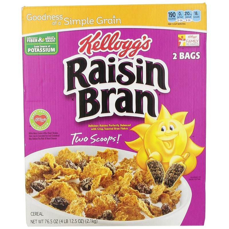 Kellogg's Raisin Bran, Breakfast Cereal, Original, Excellent Source of Fiber,
