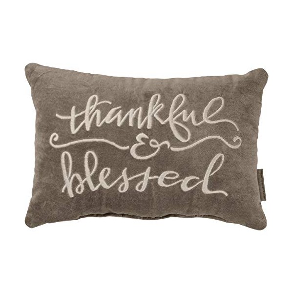 Primitives by Kathy 39291 Luxe Velvet Embroidered Throw Pillow, 15