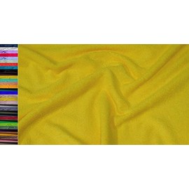 StoffBook Walk Terry Fabric Doubleface Heavy Terry Fabric Sold by the Metre, B762 (Yellow)