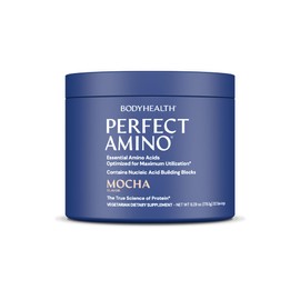 BodyHealth PerfectAmino Powder - BCAA and EAA Powder for Pre and Post Workout - Amino Acid Energy Drink for Men and Women to Support Lean Muscle and Recovery - Mocha - 30 Servings