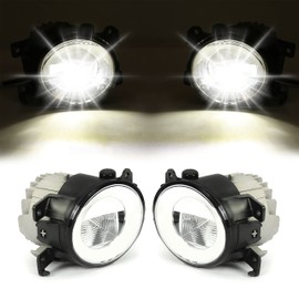 Kojem LED Pair Fog Lights Compatible with 2014-2020 Infiniti Q50 QX50 Q60 QX60 QX80 Bumper Fog Lamp (Driver & Passenger) Replace for IN2593108 IN2592108