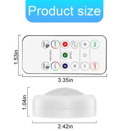 KHGUZ 6PCS Wireless Car Interior Led Lights with Remote Control, 16 Colors Vehicle Puck Lamps, Rechargeable Ambient Inside Night Lighting Kit Decoration, Universal Automotive Accessories