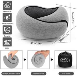 CHAT BLANC Travel Neck Pillow for Airplane, New Memory Foam Neck Travel Pillow for Airplanes, Airplane Pillow, Plane Pillow, Neck Pillow for Traveling Suitable for Airplanes