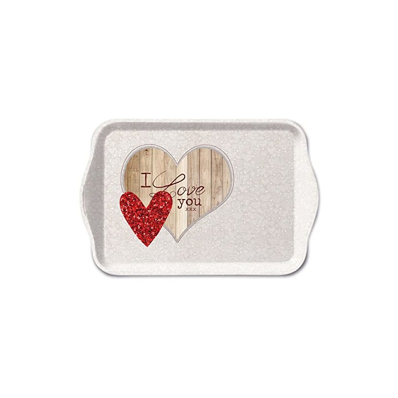 Rétro I Love You Mini Rectangular Tray