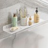 Bathroom shelf, non-perforated bathroom sink, draining water stand white