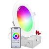 LUXRITE 6 Inch Smart LED Recessed Lighting, RGBW Color Changing,