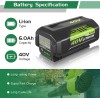 For RYOBI 40V 6.0Ah Battery For Ryobi 40 Volt Lithium