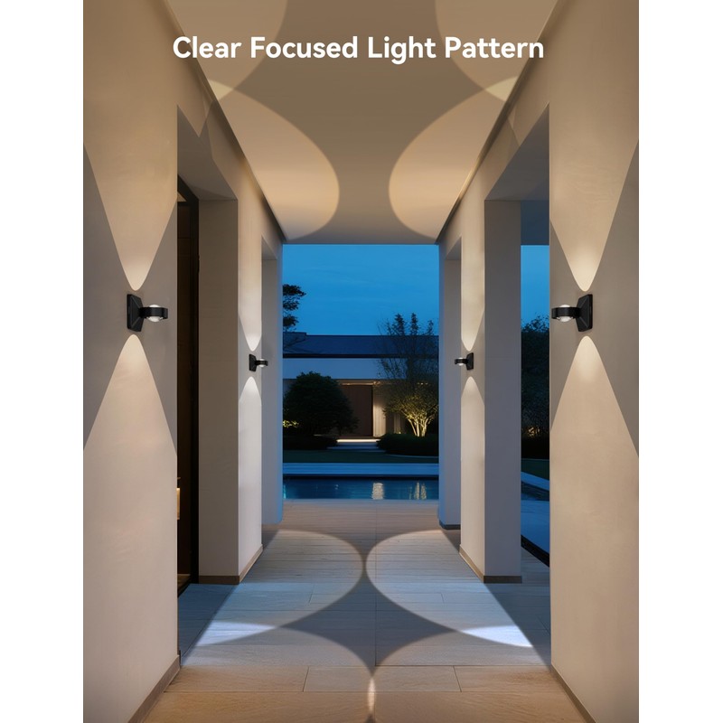 Tubicen Outdoor Wall Light Up and Down Wall Sconce Dimmable