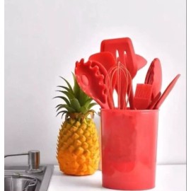 K&H Set 12 Espatulas Brochas De Silicona Antiadherente Cocina