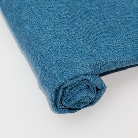 Tela de lino de The Meter 39 x 57 pulgadas, material natural suave para manualidades, tela de tapicería de lino precortada para bolsas de mantel, funda de cojín, tela de costura para sofá (azul oscuro