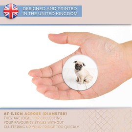 Destination Vinyl ltd Magnet for Refrigerator, Fridge - Pug Puppy Cute Baby Animal Dog for Office, Cabinet and Whiteboard, Magnetic Stickers, 24074