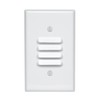 Leviton 1-Gang Louvre Wallplate, Standard Size, Painted Metal, 88080, White