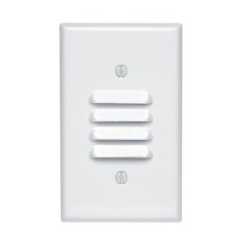 Leviton 1-Gang Louvre Wallplate, Standard Size, Painted Metal, 88080, White