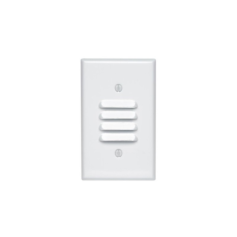 Leviton 1-Gang Louvre Wallplate, Standard Size, Painted Metal, 88080, White