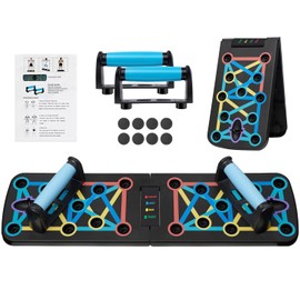 17 in 1 Foldable Portable Push Up Board, Push-Up Board, Multifunctional Fitness Device for Full Body Training, Effective Push-Up Handles & Muscle Building in the Home Gym