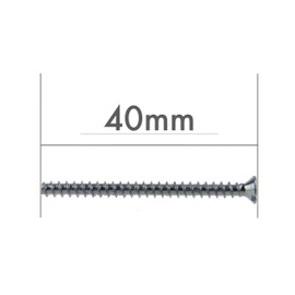 Intox Device Screws for Switch Boxes 3.2 x 40 mm in Bag Pack of 100 Slotted with Countersunk Head Galvanised