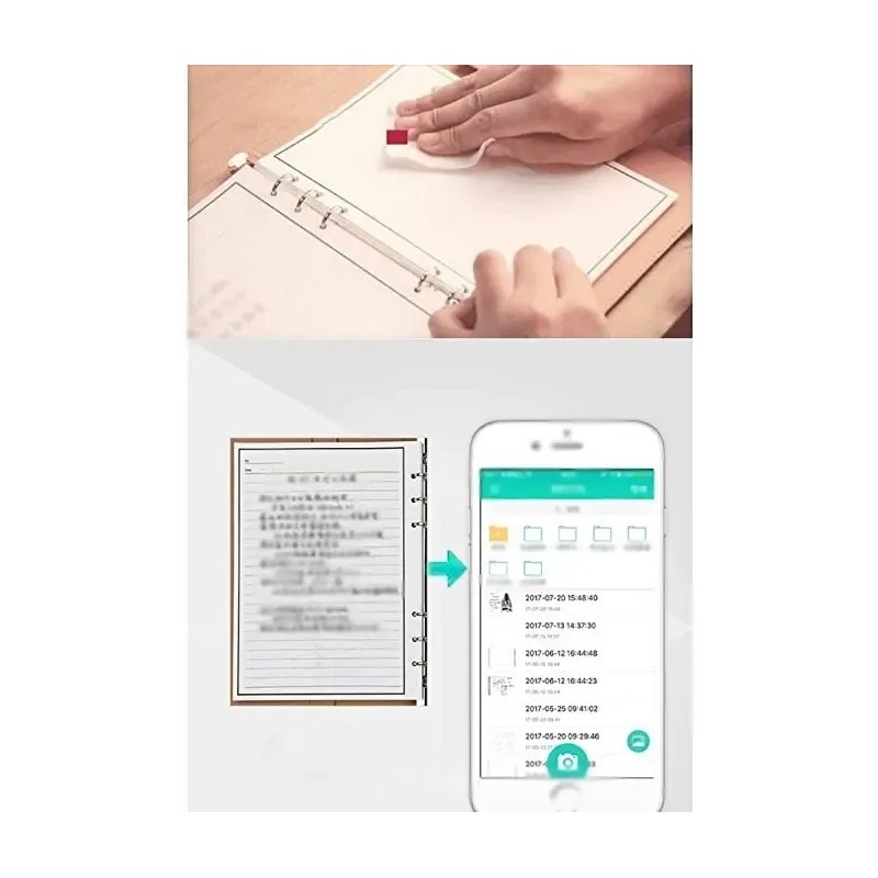 Cuaderno Inteligente Reutilizable IFORU Gris 100 Páginas con Almacenamiento en
