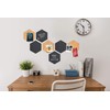 Securit Hexagon Shaped Wall Mounted Cork Board & Chalk Board