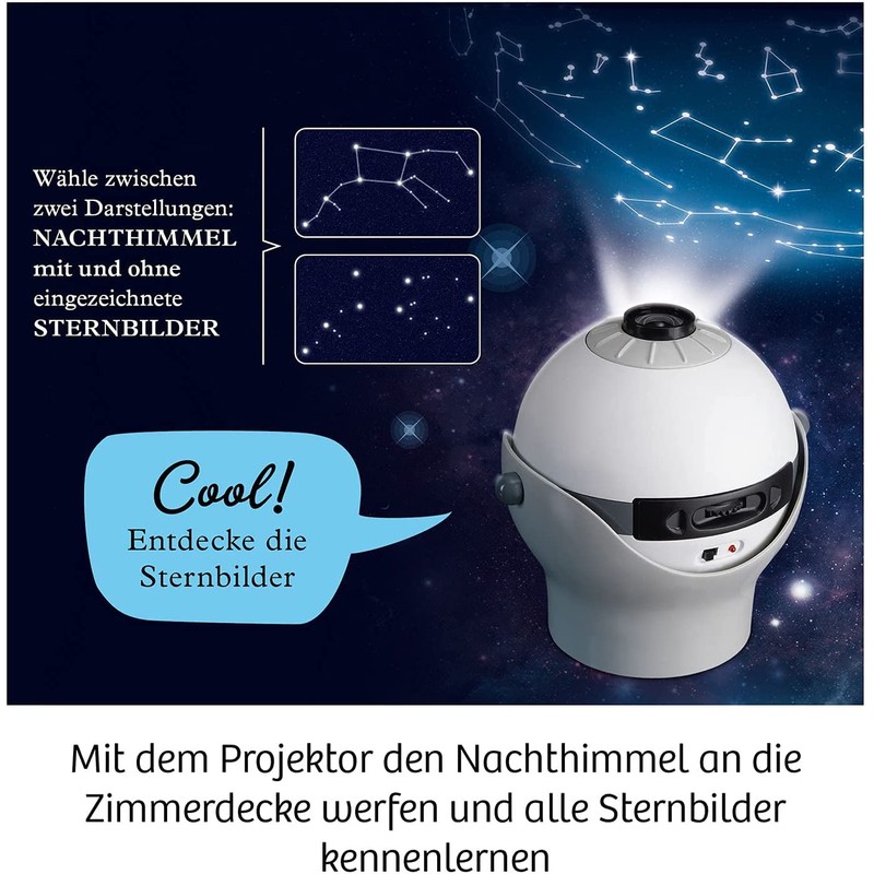 Kosmos 671549 Planetarium Projector with 2 Interchangeable Star Maps, Exciting