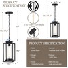 Osimir Outdoor Pendant Light, 14" Large Dusk to Dawn Outdoor