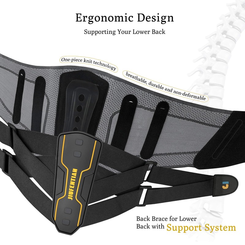 JIUFENTIAN Back Brace for Lower Back with Support System for